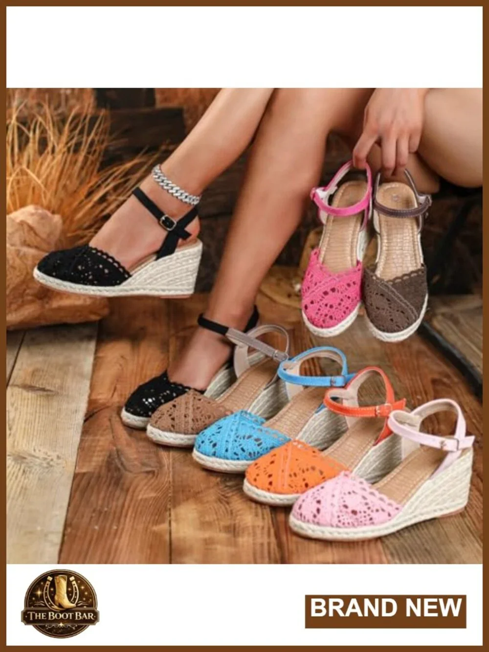 Closed Toe Wedge Sandals Woven Espadrille Hollow Casual Beach Boho Ankle Strap